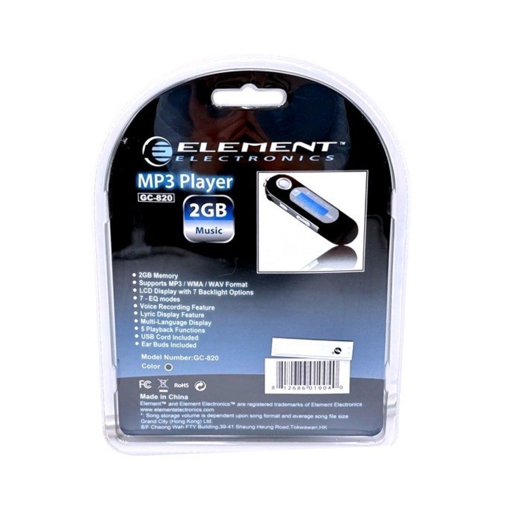 Element Electronics GC-820 MP3 Player 2GB USB Digital Music New Sealed - Picture 2 of 6